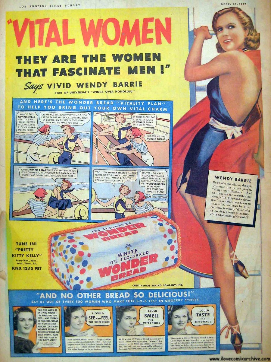 Wonder-Bread-Vital-Women-Comic-Strip-ad